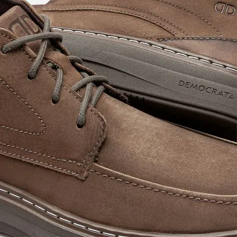 Bota Masculina Grid Couro Marrom